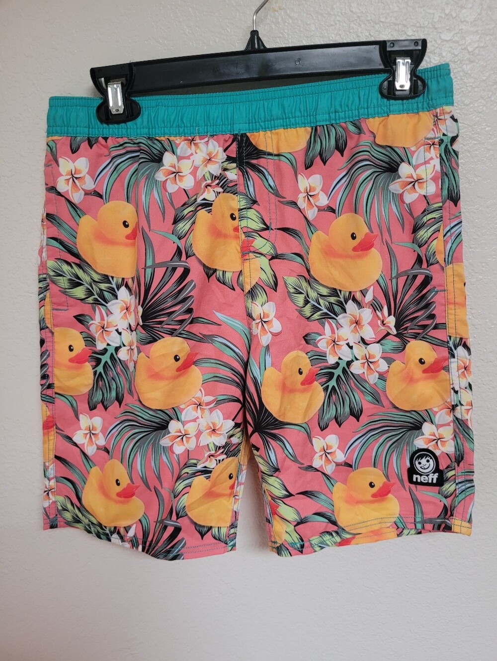 Neff Pink Hawaiian Board Shorts